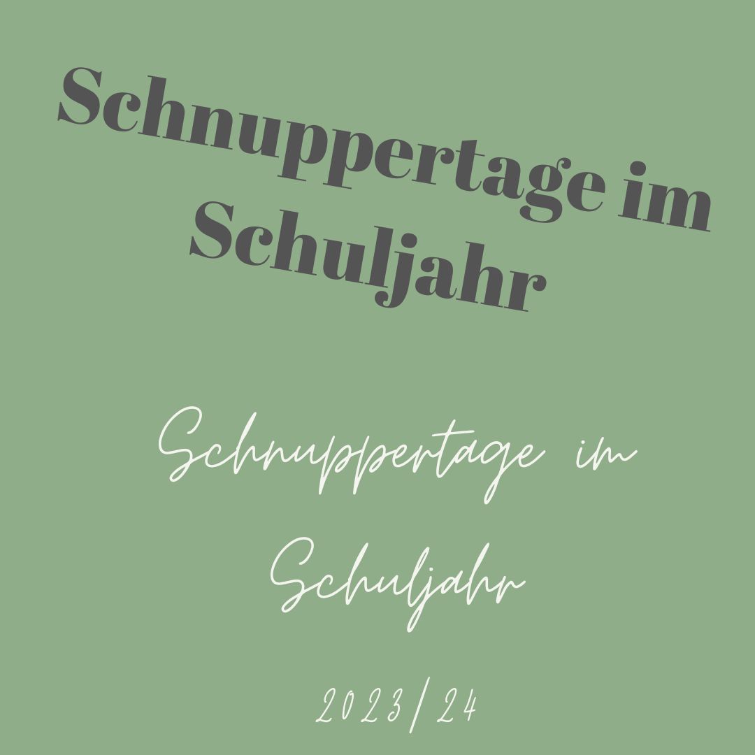 Schnuppertage 2023/23