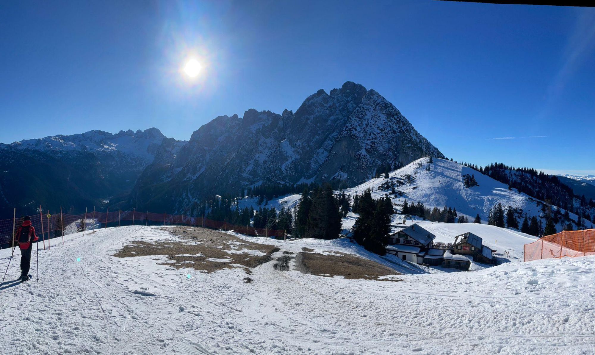 Skitag in Gosau - Landschaft und sonniges Wetter