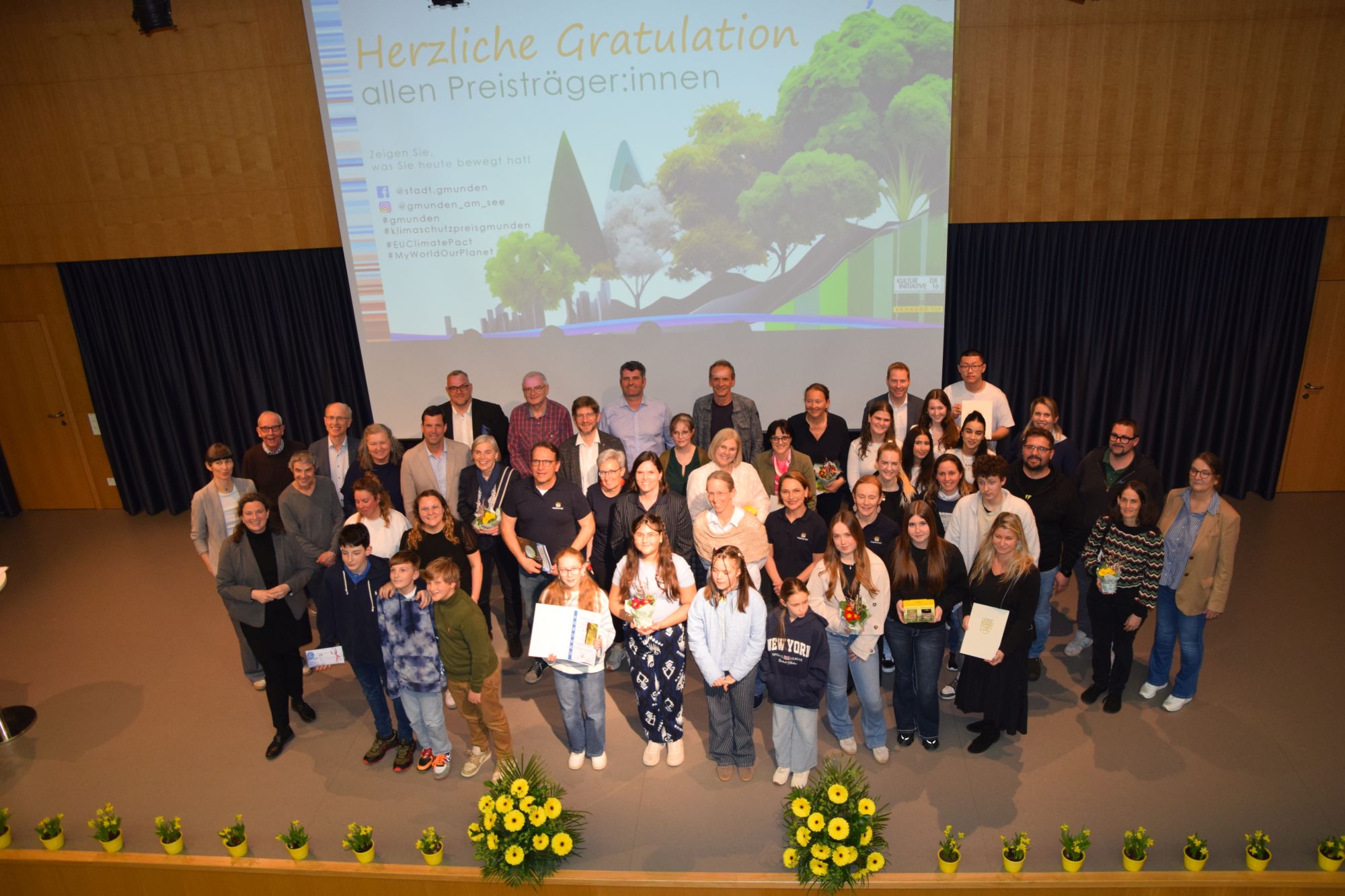 Gruppenfoto Klimaschutzpreis 2026 der Stadtgemeinde Gmunden
