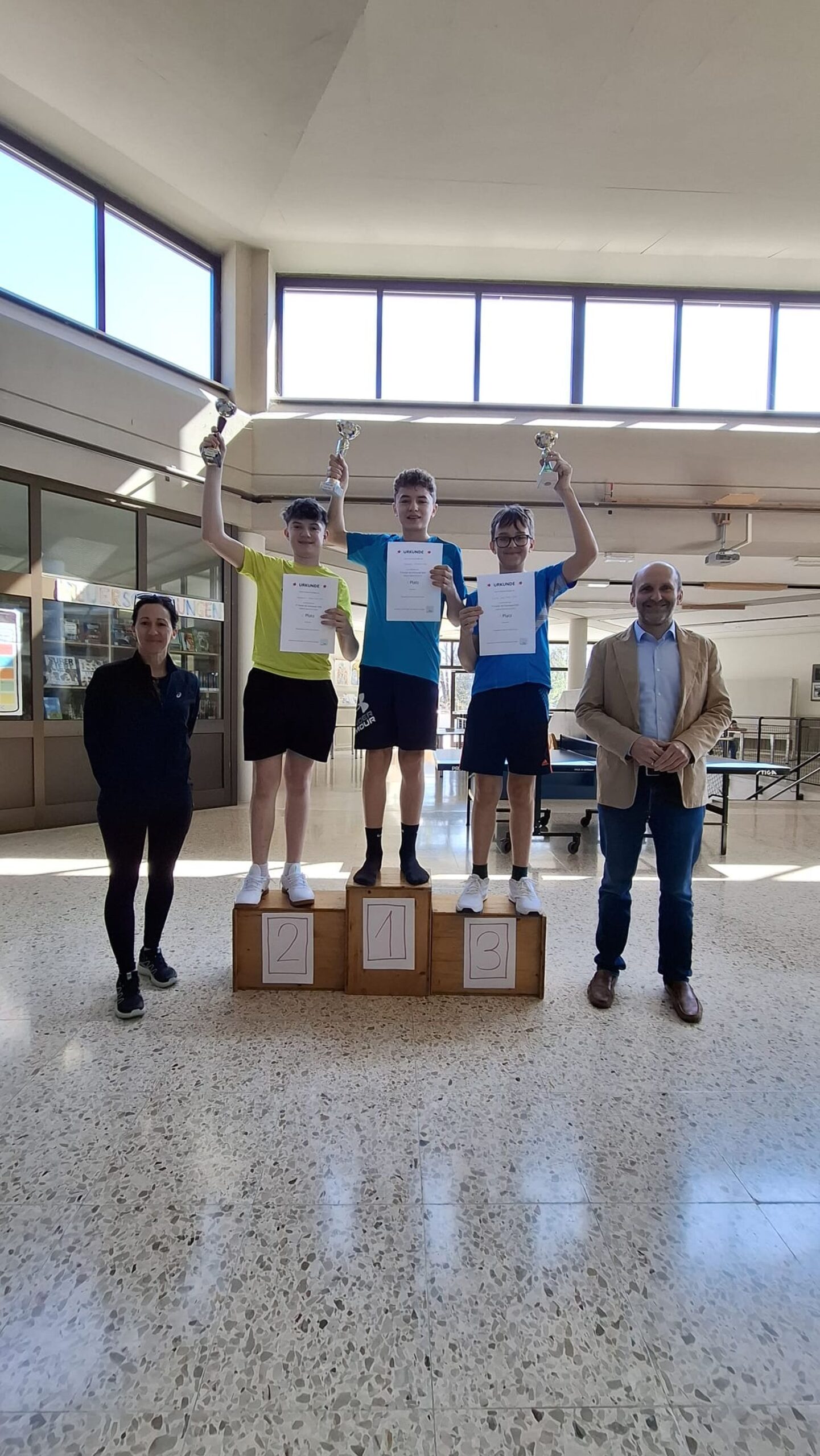 Sieger beim Tischtennis Turnier